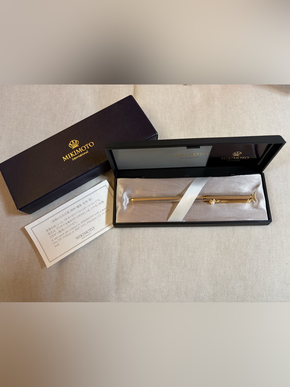 Mikimoto Gold / Silver Pen with Pearl Accent